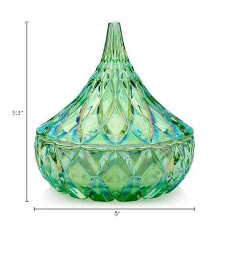 غودينغر طبق حلوى جودينجر هيرشي، طبق شوكولاتة، ديكور كريستال (أخضر) ديكور غرفة المعيشة وغرفة الطعام - Image 2